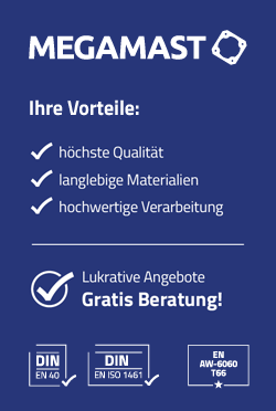 Megamast.de - Lichtmasten und Laternenmasten Anbieter - Lichtmast und Flutlichtmaste Gro&szlig;handel